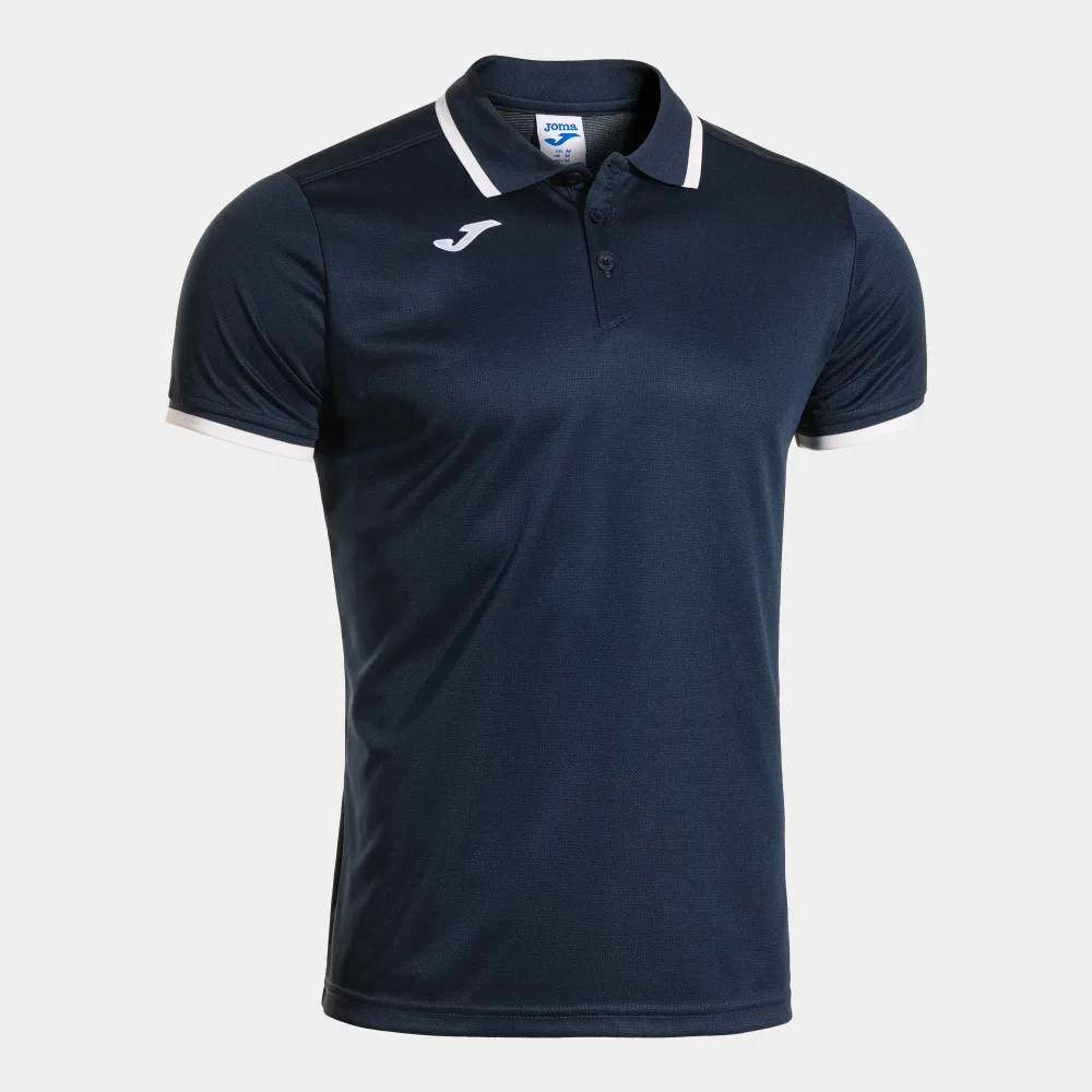 Combi Premium Polo — Marineblau-Weiss in Marineblau-Weiß, Schrägansicht