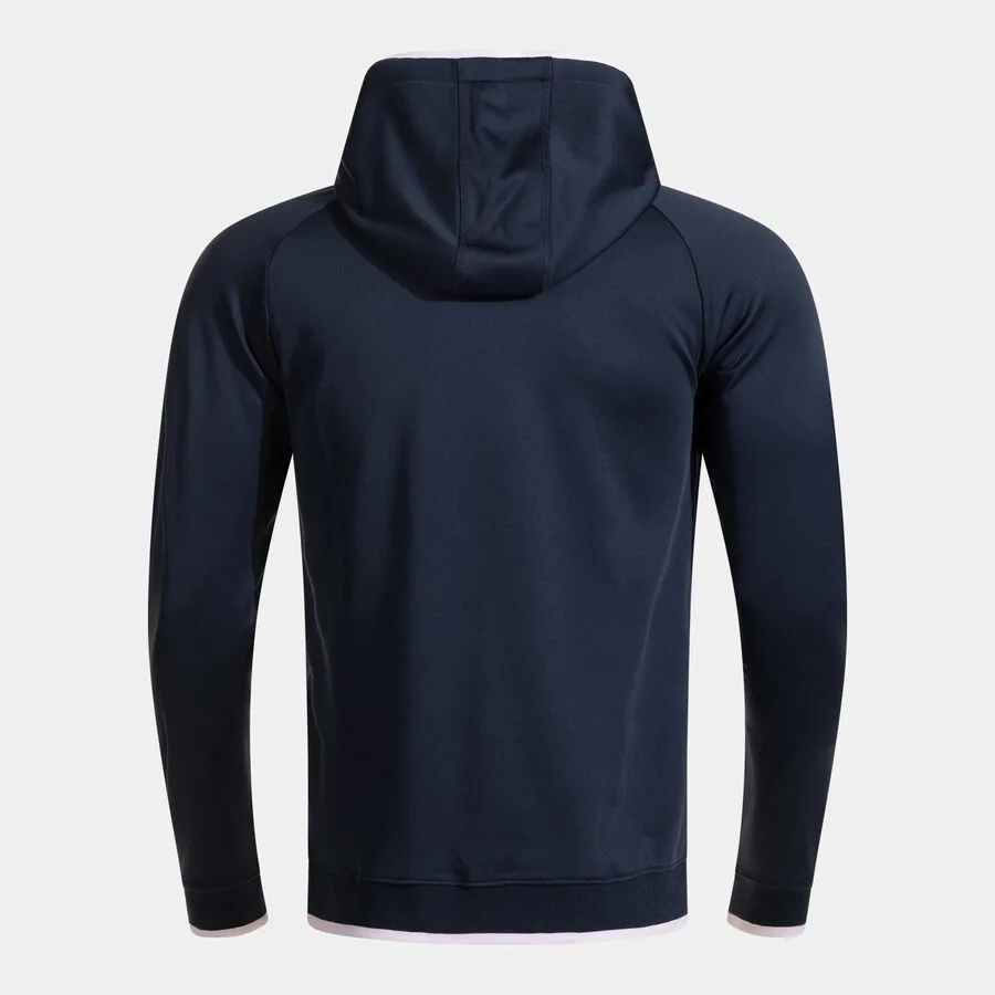 Combi Premium Hoodie — Marineblau-Weiss in Marineblau-Weiß, Rückansicht
