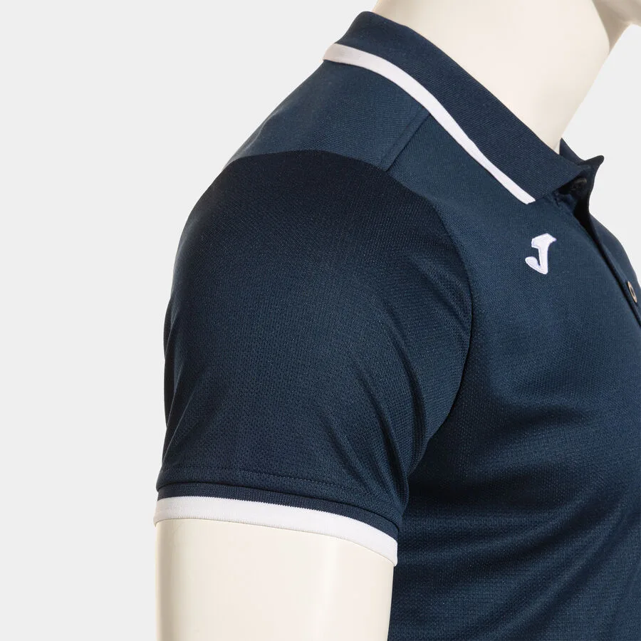 Combi Premium Polo — Marineblau-Weiss in Marineblau-Weiß, Detailansicht